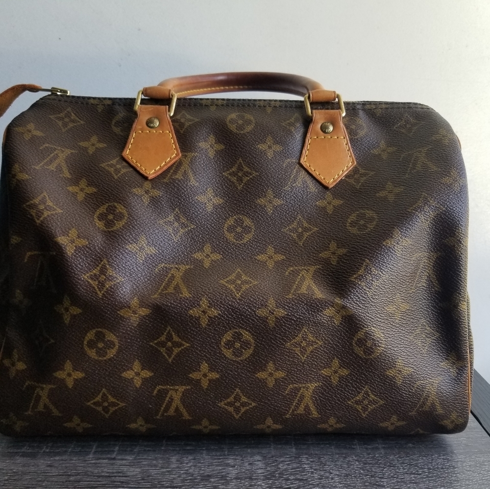 Louis vuitton speedy 30 Brown Monogram Satchel (SP0915)